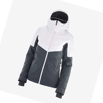 Salomon NEW PREVAIL Lyžiarske Bundy Damske Čierne Biele | SK 3198BEX